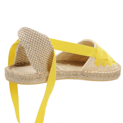Women's Lace-Up Espadrille Flats  Closed Toe Summer Sandals