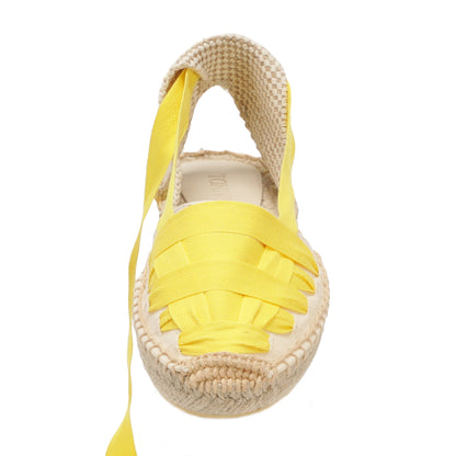 Women's Lace-Up Espadrille Flats  Closed Toe Summer Sandals