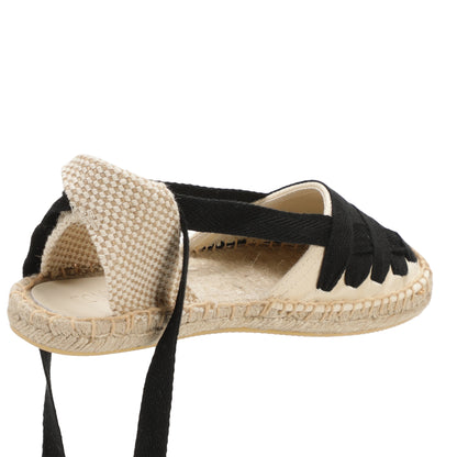 Women's Lace-Up Espadrille Flats  Closed Toe Summer Sandals