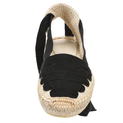 Women's Lace-Up Espadrille Flats  Closed Toe Summer Sandals