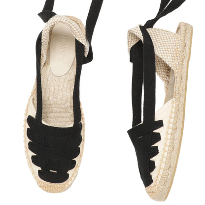 Women's Lace-Up Espadrille Flats  Closed Toe Summer Sandals