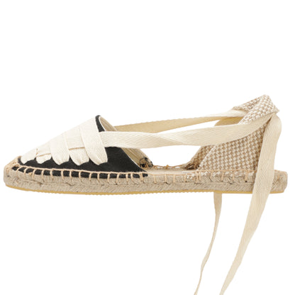 Women's Lace-Up Espadrille Flats  Closed Toe Summer Sandals