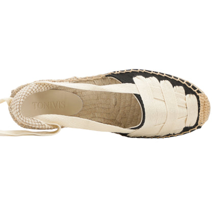 Women's Lace-Up Espadrille Flats  Closed Toe Summer Sandals