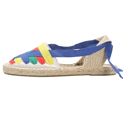 Women's Lace-Up Espadrille Flats  Closed Toe Summer Sandals