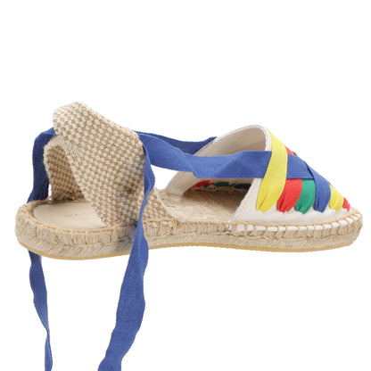 Women's Lace-Up Espadrille Flats  Closed Toe Summer Sandals