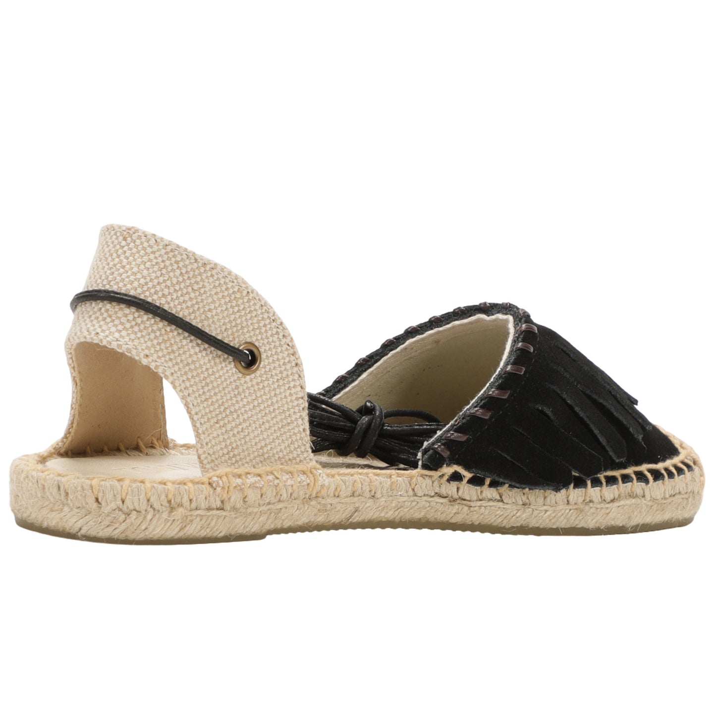 TONIVIS Women's Fringe Espadrille Flats Lace-Up Summer Sandals