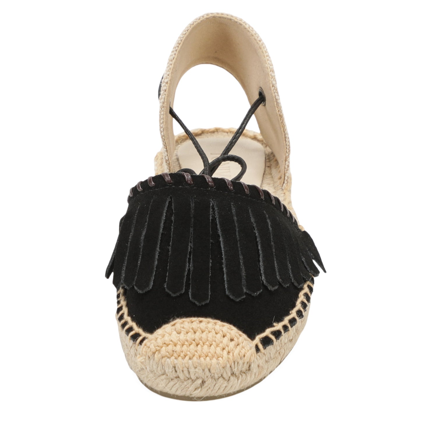 TONIVIS Women's Fringe Espadrille Flats Lace-Up Summer Sandals