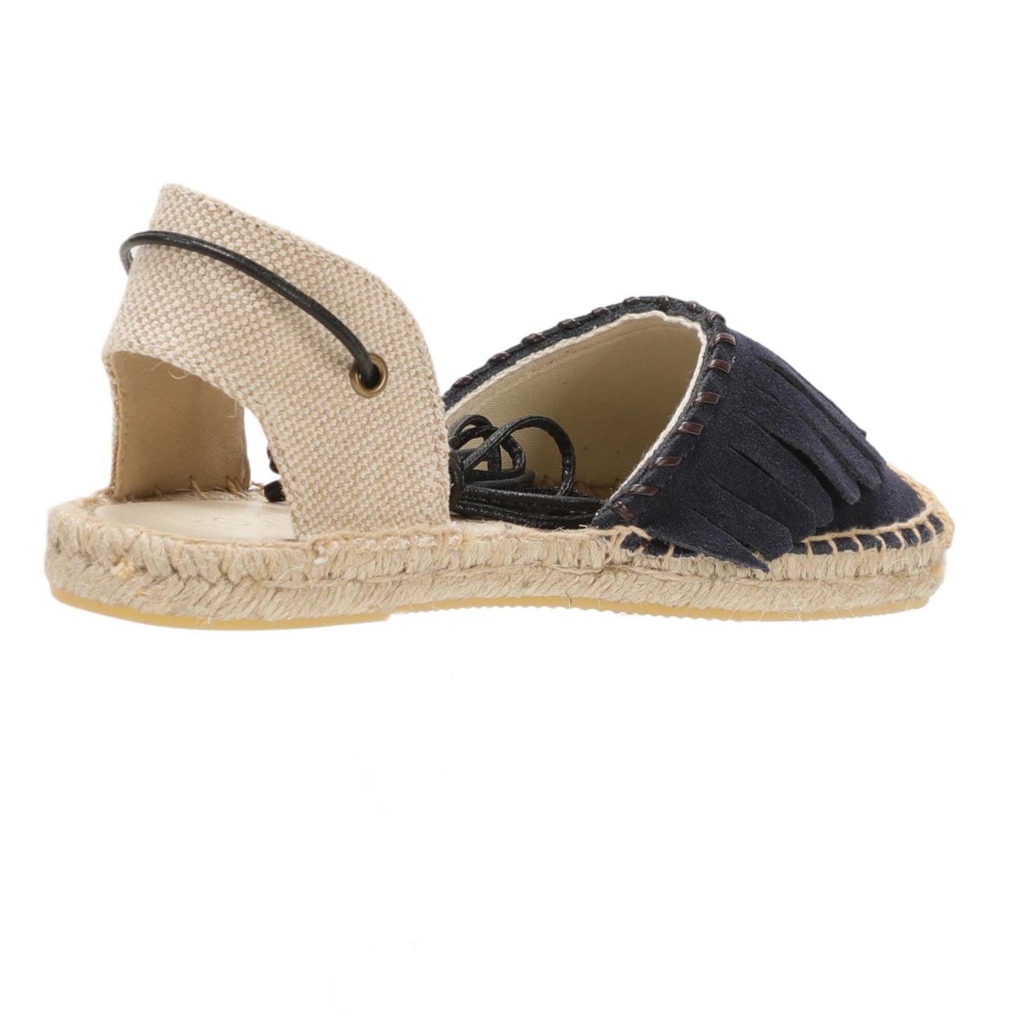 TONIVIS Women's Fringe Espadrille Flats Lace-Up Summer Sandals