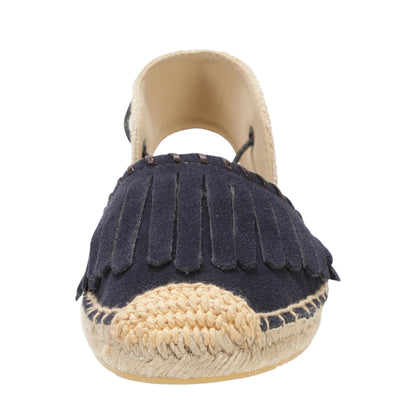 TONIVIS Women's Fringe Espadrille Flats Lace-Up Summer Sandals