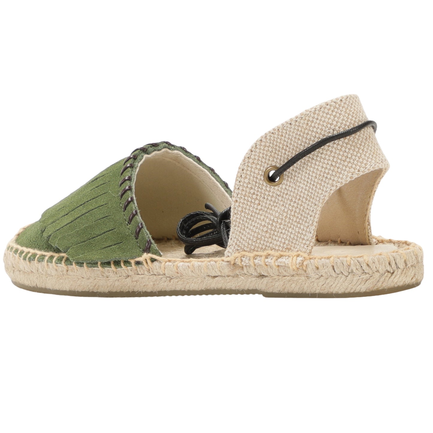 TONIVIS Women's Fringe Espadrille Flats Lace-Up Summer Sandals