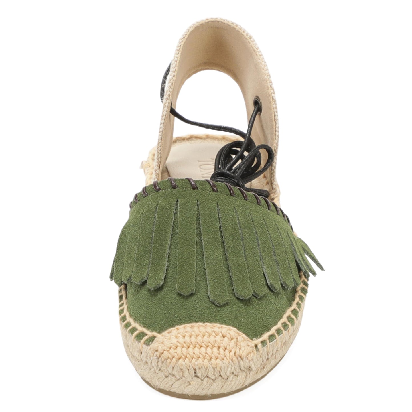 TONIVIS Women's Fringe Espadrille Flats Lace-Up Summer Sandals