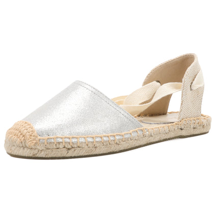 TONIVIS Women's Leather Espadrille Flats