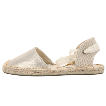 TONIVIS Women's Leather Espadrille Flats