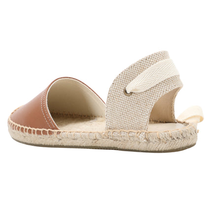 TONIVIS Women's Leather Espadrille Flats