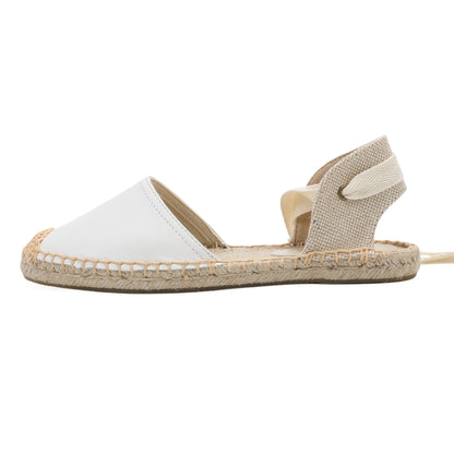 TONIVIS Women's Leather Espadrille Flats