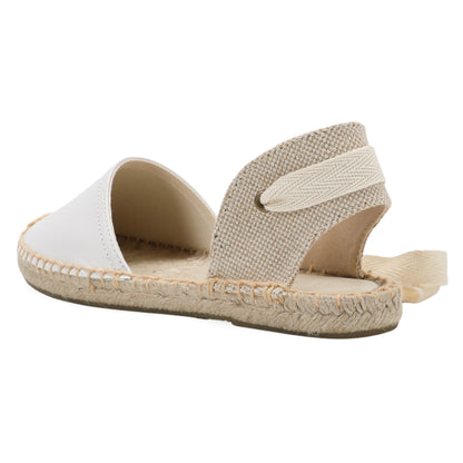 TONIVIS Women's Leather Espadrille Flats