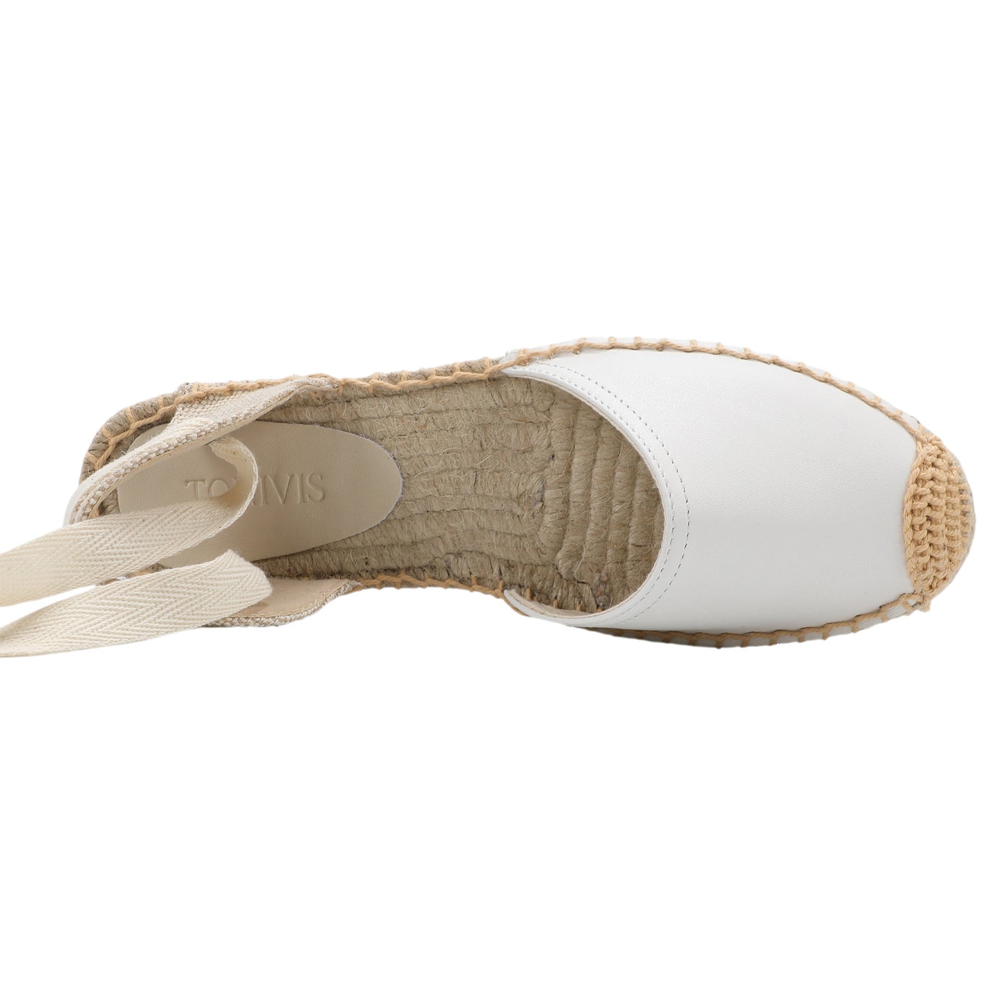 TONIVIS Women's Leather Espadrille Flats