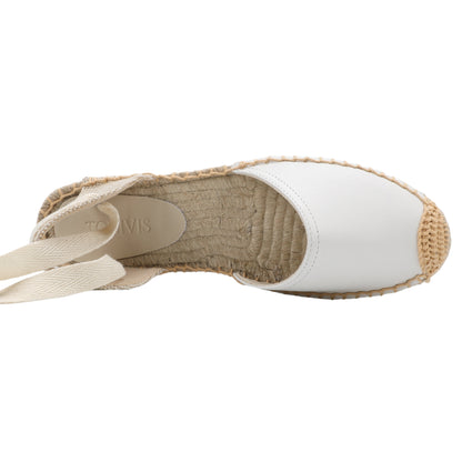 TONIVIS Women's Leather Espadrille Flats