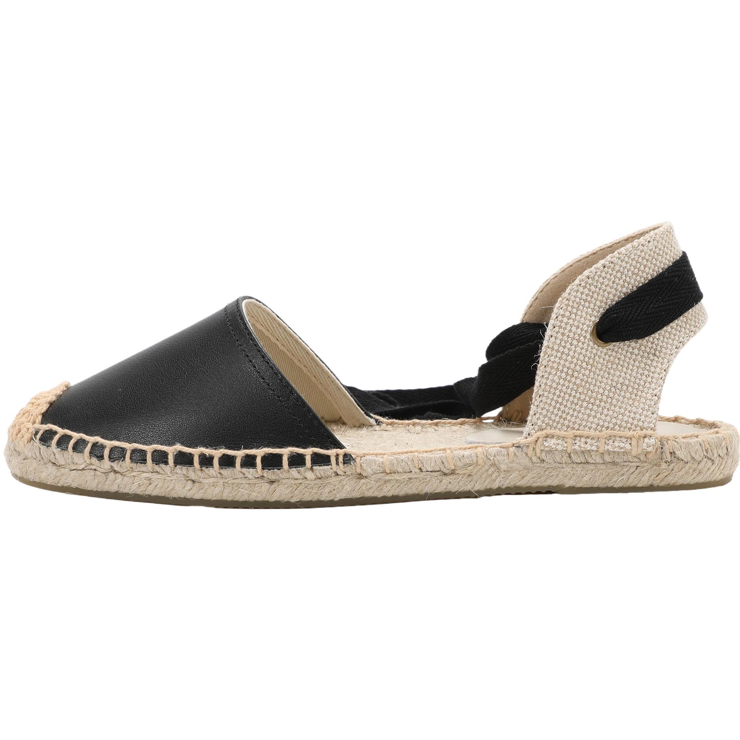 TONIVIS Women's Leather Espadrille Flats