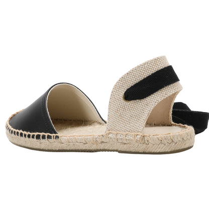 TONIVIS Women's Leather Espadrille Flats