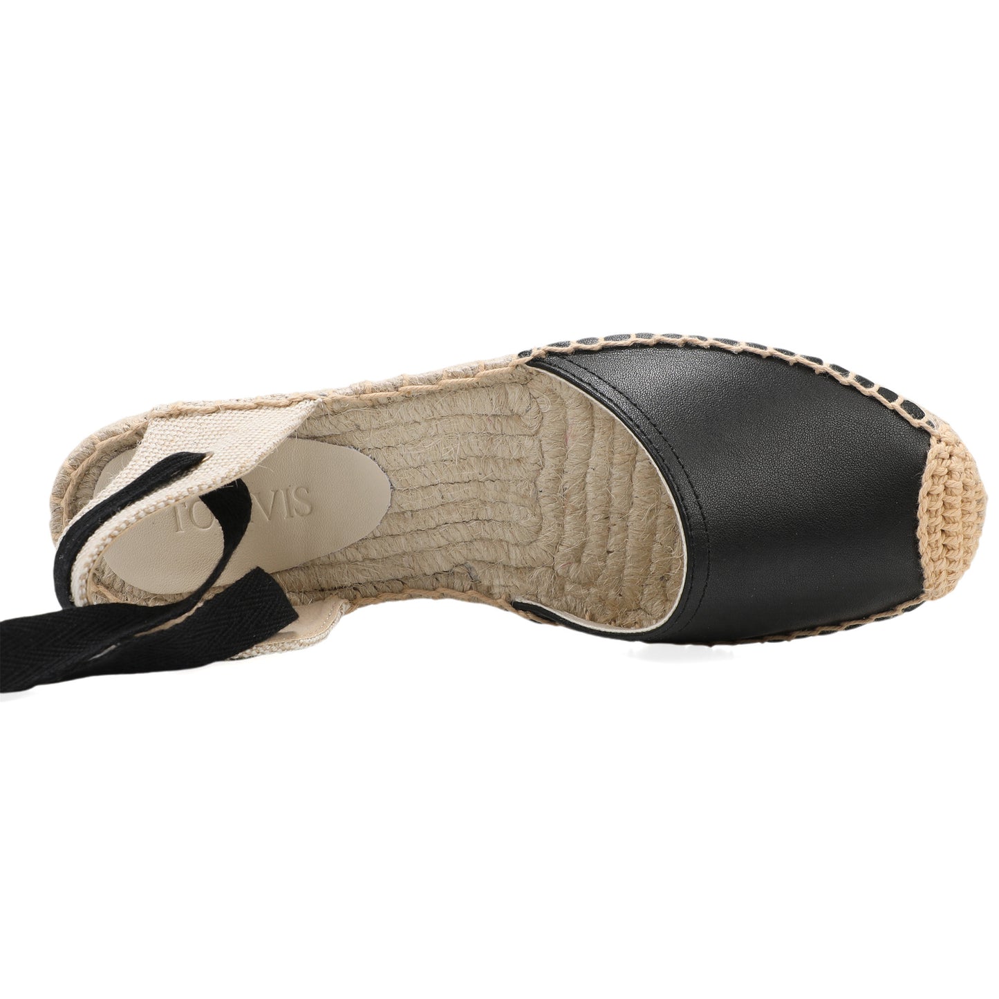 TONIVIS Women's Leather Espadrille Flats