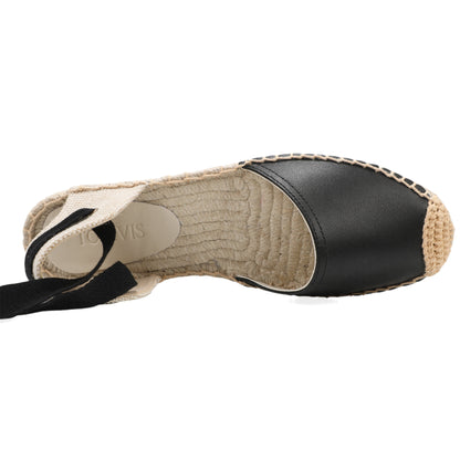 TONIVIS Women's Leather Espadrille Flats