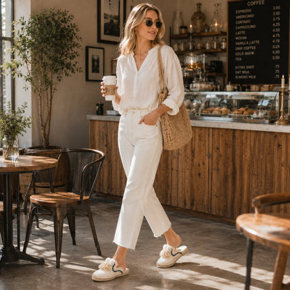 Women's Bohemian Pom Pom Mule Espadrilles