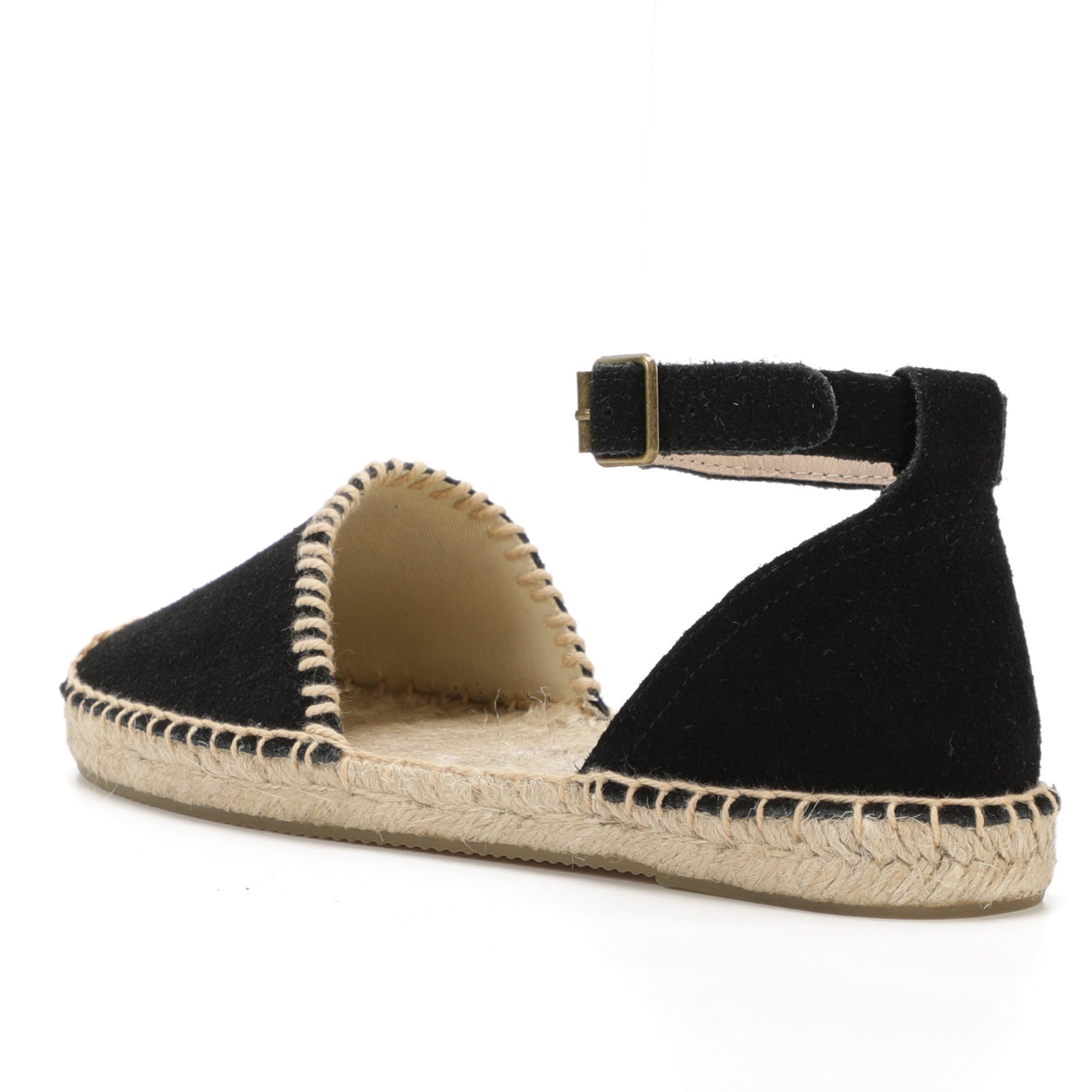 Women's Suede Ankle Strap Espadrille Sandals | Summer Flat Shoes