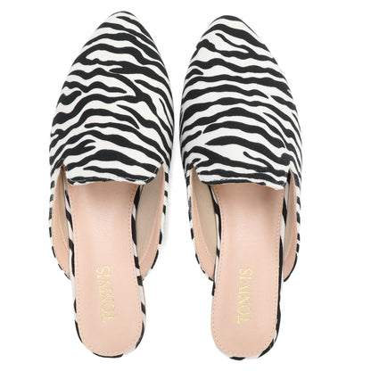Leopard Print Pointed Toe Mules – Effortless Slip-On Flats