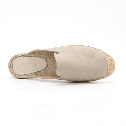 Women's Suede Espadrille Mule Flats | Comfortable Summer Slip-On Shoes