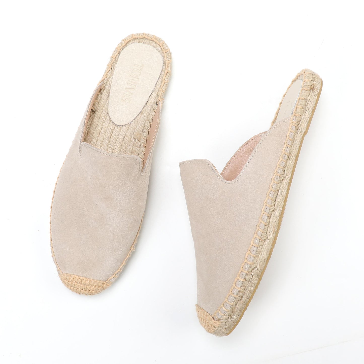 Women's Suede Espadrille Mule Flats | Comfortable Summer Slip-On Shoes