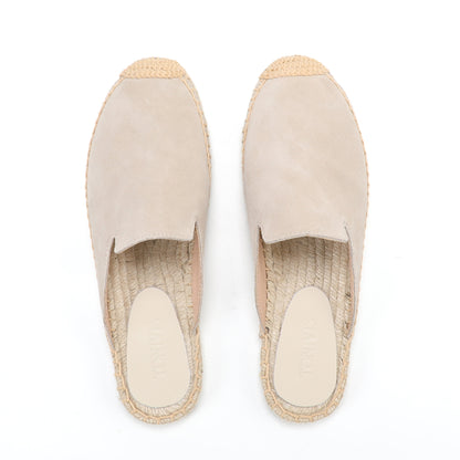 Women's Suede Espadrille Mule Flats | Comfortable Summer Slip-On Shoes
