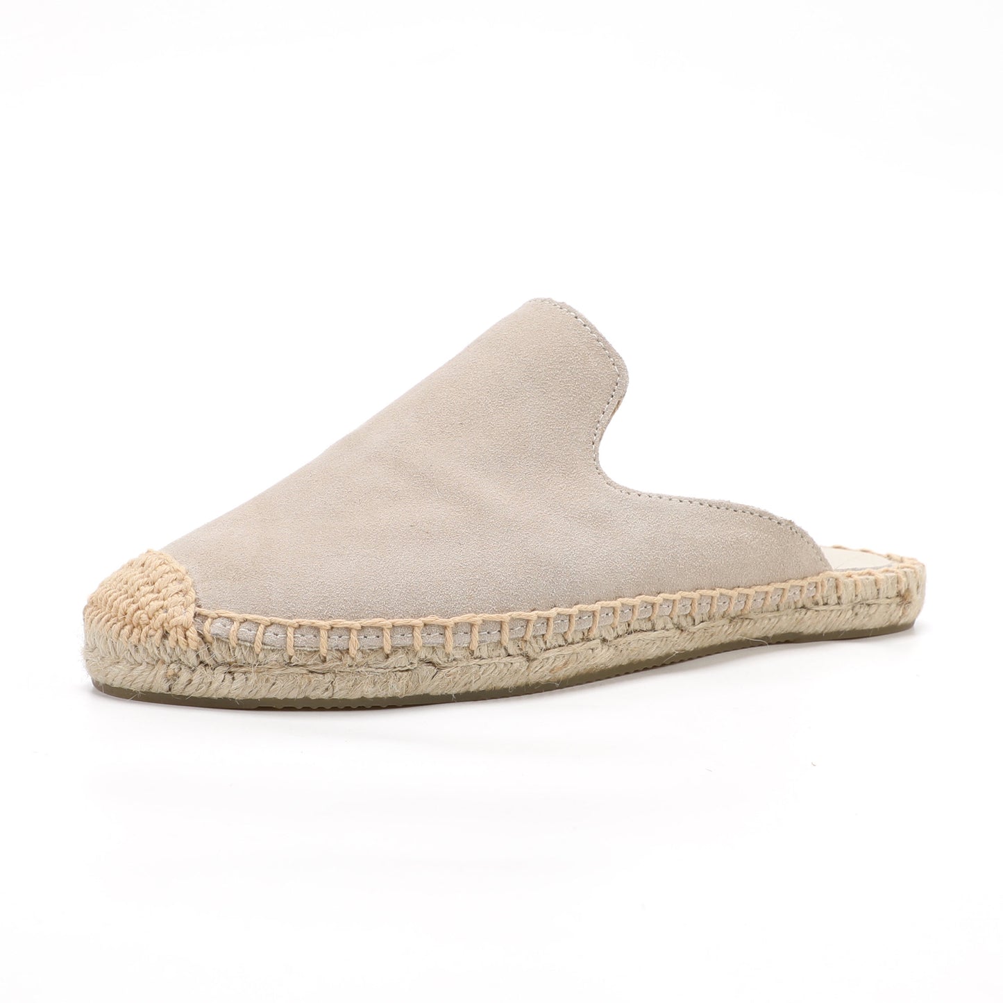 Women's Suede Espadrille Mule Flats | Comfortable Summer Slip-On Shoes