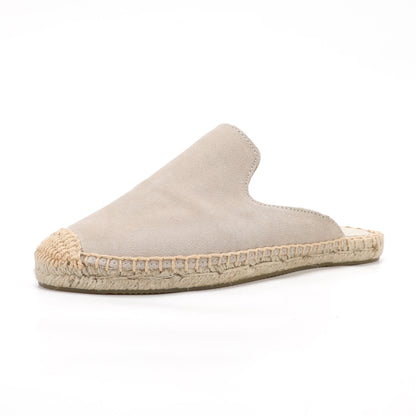 Women's Suede Espadrille Mule Flats | Comfortable Summer Slip-On Shoes