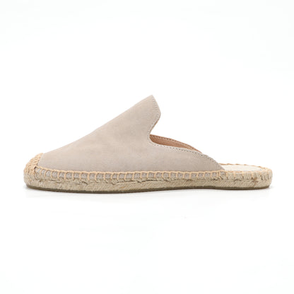 Women's Suede Espadrille Mule Flats | Comfortable Summer Slip-On Shoes