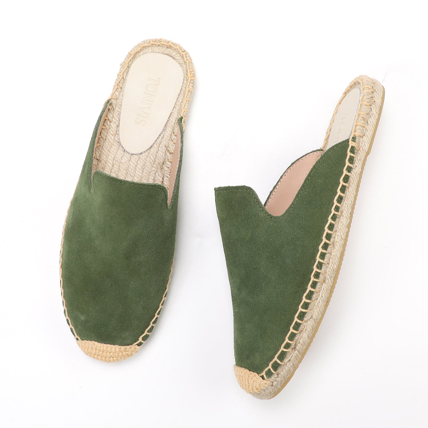 Women's Suede Espadrille Mule Flats | Comfortable Summer Slip-On Shoes