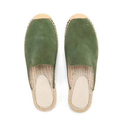 Women's Suede Espadrille Mule Flats | Comfortable Summer Slip-On Shoes