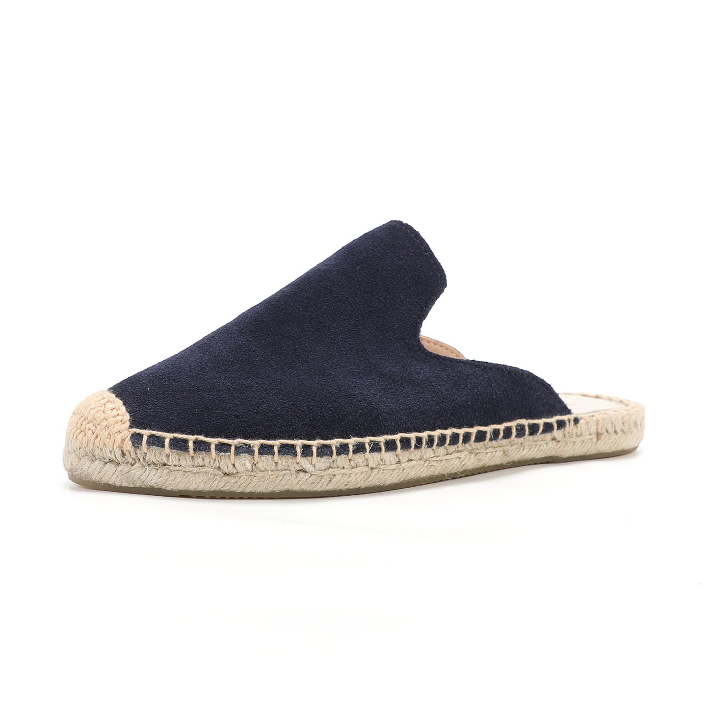 Women's Suede Espadrille Mule Flats | Comfortable Summer Slip-On Shoes