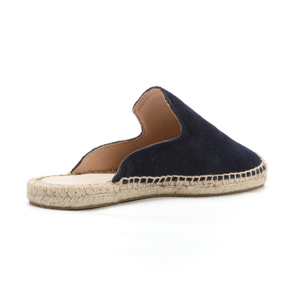 Women's Suede Espadrille Mule Flats | Comfortable Summer Slip-On Shoes