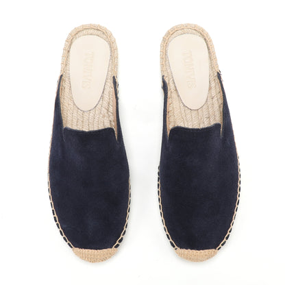 Women's Suede Espadrille Mule Flats | Comfortable Summer Slip-On Shoes