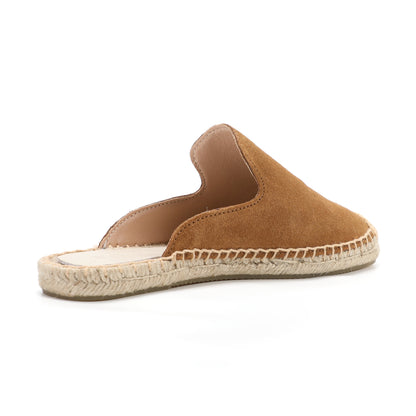 Women's Suede Espadrille Mule Flats | Comfortable Summer Slip-On Shoes