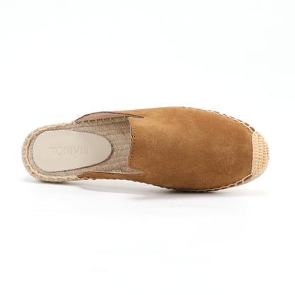 Women's Suede Espadrille Mule Flats | Comfortable Summer Slip-On Shoes