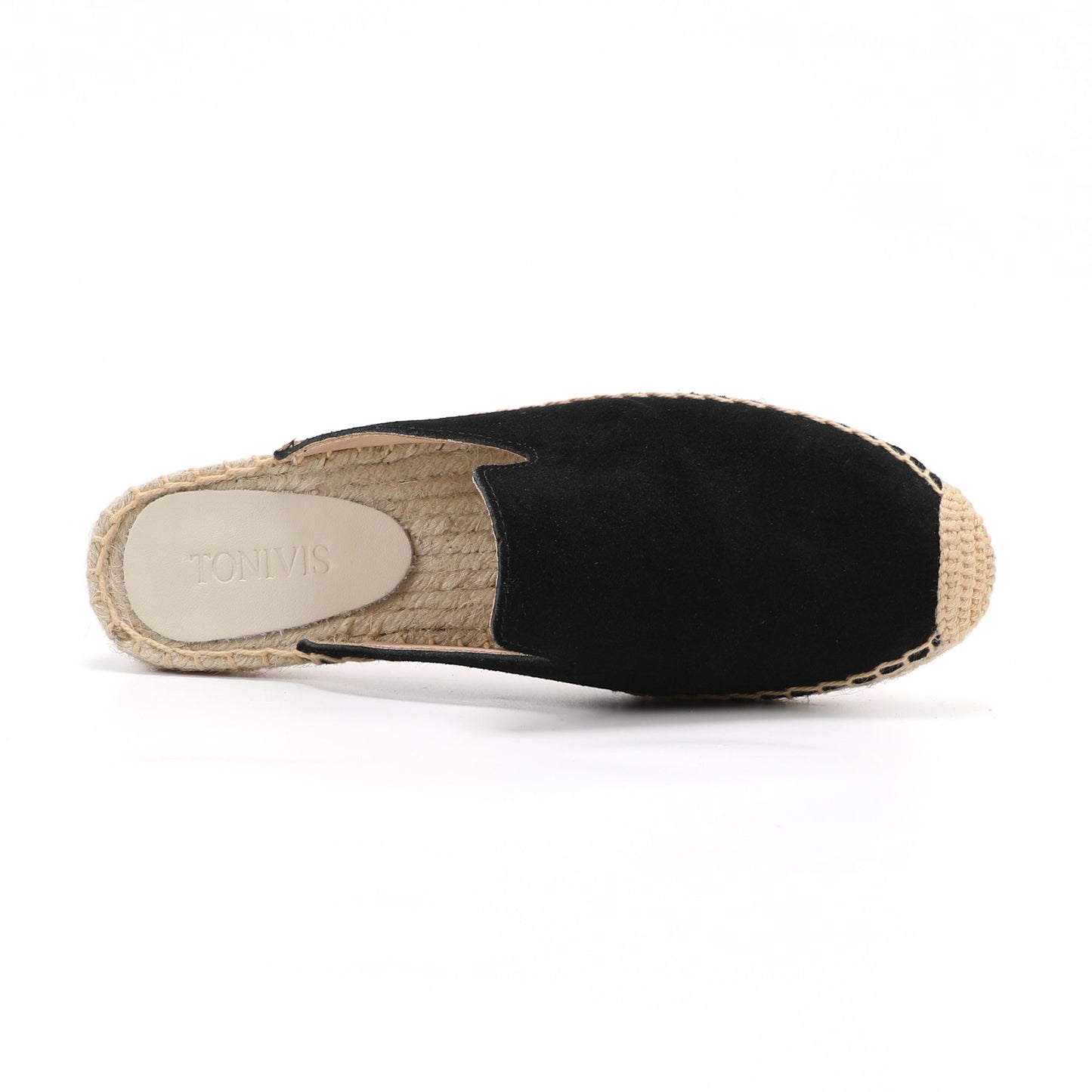 Women's Suede Espadrille Mule Flats | Comfortable Summer Slip-On Shoes