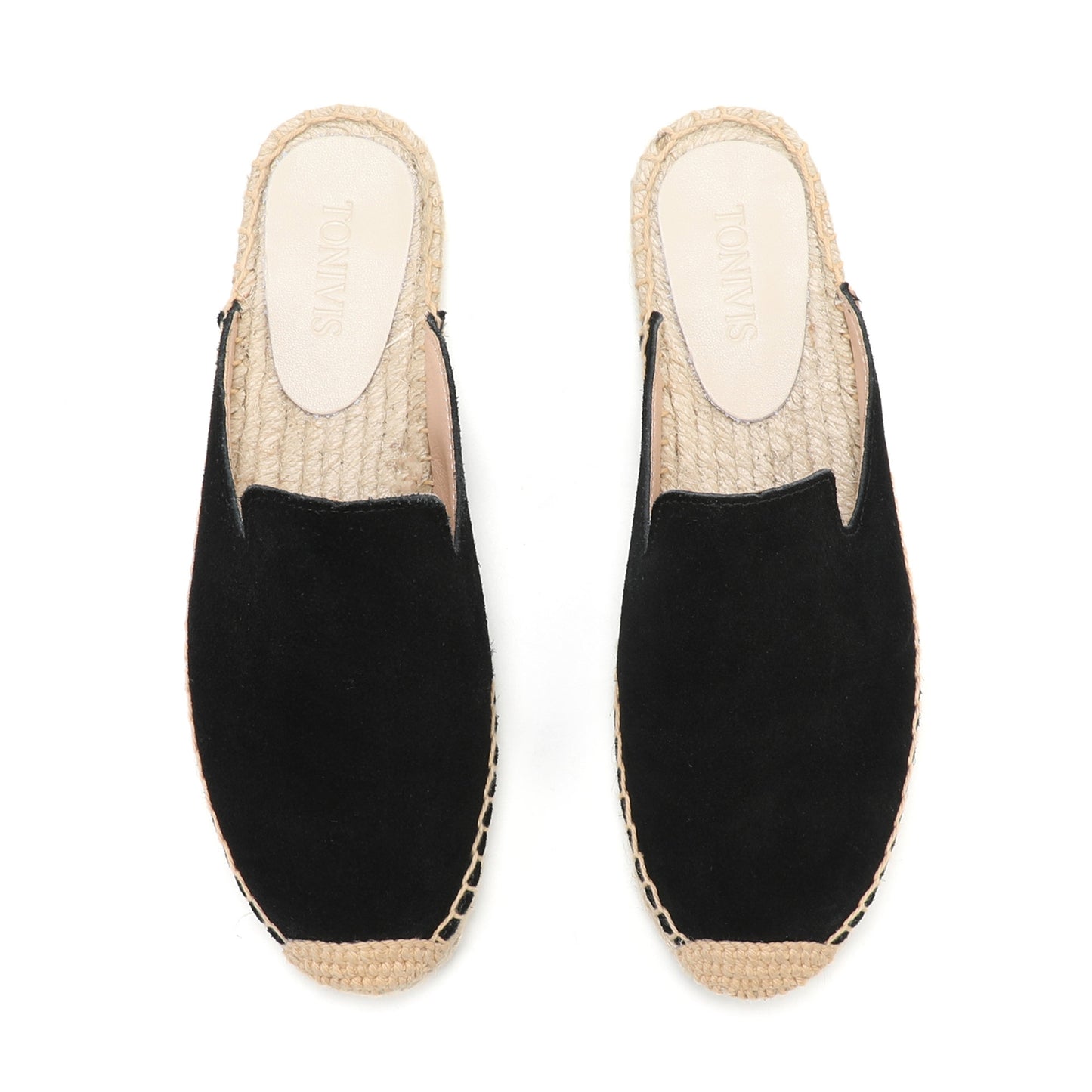 Women's Suede Espadrille Mule Flats | Comfortable Summer Slip-On Shoes