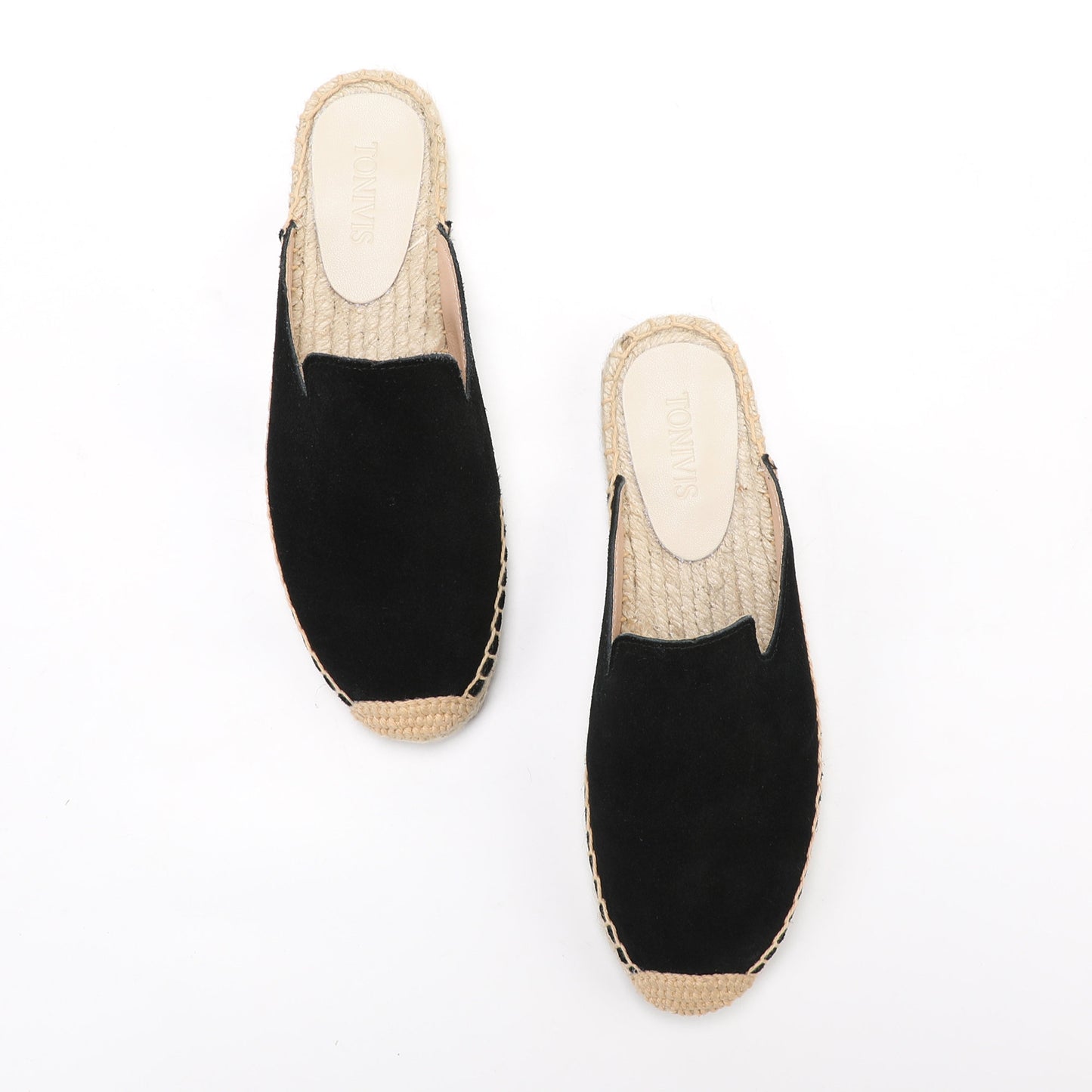 Women's Suede Espadrille Mule Flats | Comfortable Summer Slip-On Shoes