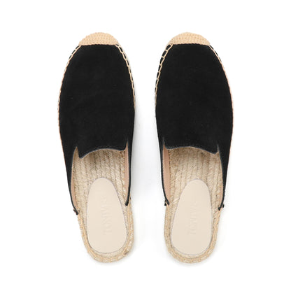 Women's Suede Espadrille Mule Flats | Comfortable Summer Slip-On Shoes