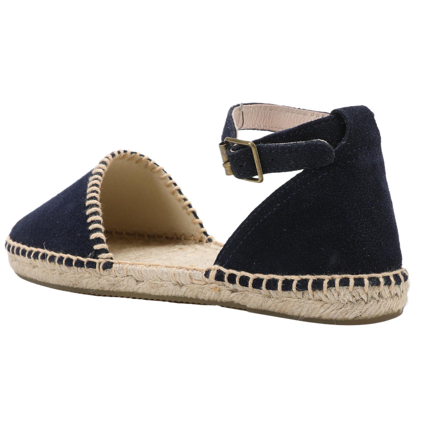Women's Suede Ankle Strap Espadrille Sandals | Summer Flat Shoes