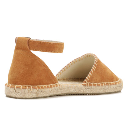 Women's Suede Ankle Strap Espadrille Sandals | Summer Flat Shoes