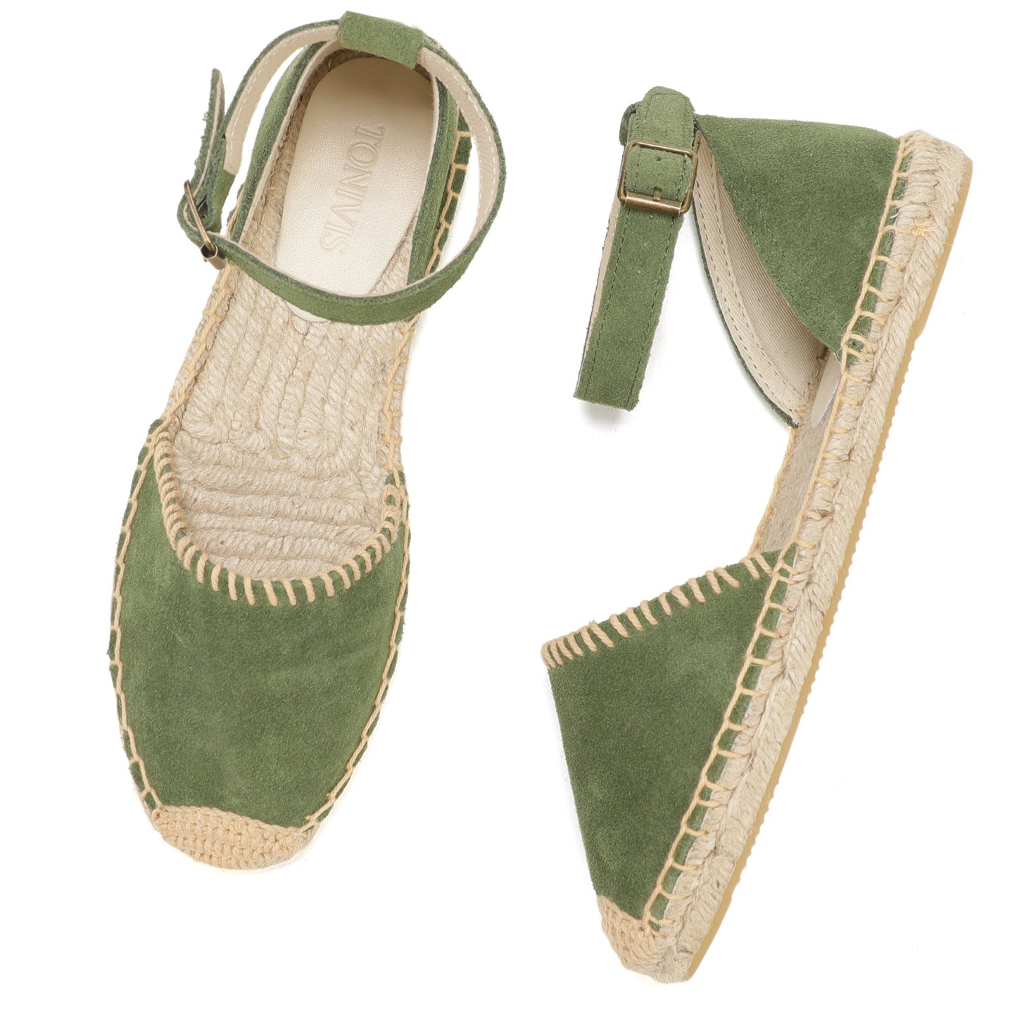 Women's Suede Ankle Strap Espadrille Sandals | Summer Flat Shoes