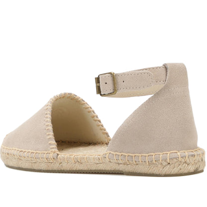 Women's Suede Ankle Strap Espadrille Sandals | Summer Flat Shoes